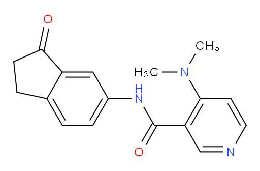 4-(dimethylamino)-N-(3-oxo-2,3-dihydro-1H-inden-5-yl)nicotinamide