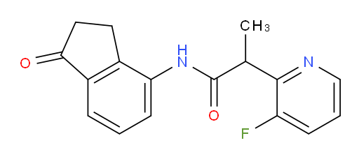 2-(3-fluoropyridin-2-yl)-N-(1-oxo-2,3-dihydro-1H-inden-4-yl)propanamide