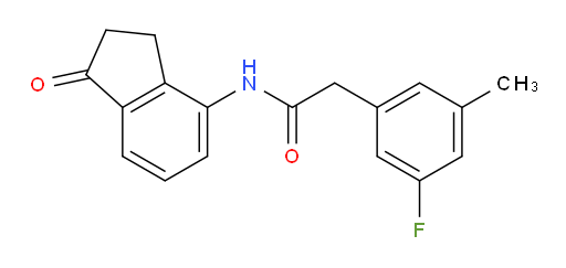 2-(3-fluoro-5-methylphenyl)-N-(1-oxo-2,3-dihydro-1H-inden-4-yl)acetamide