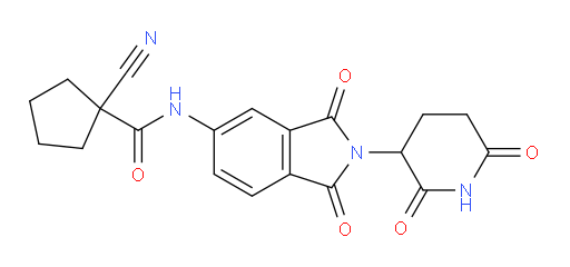 1-cyano-N-(2-(2,6-dioxopiperidin-3-yl)-1,3-dioxoisoindolin-5-yl)cyclopentanecarboxamide