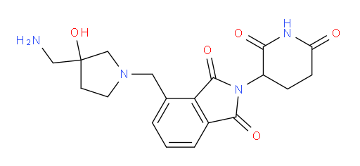 4-((3-(aminomethyl)-3-hydroxypyrrolidin-1-yl)methyl)-2-(2,6-dioxopiperidin-3-yl)isoindoline-1,3-dione
