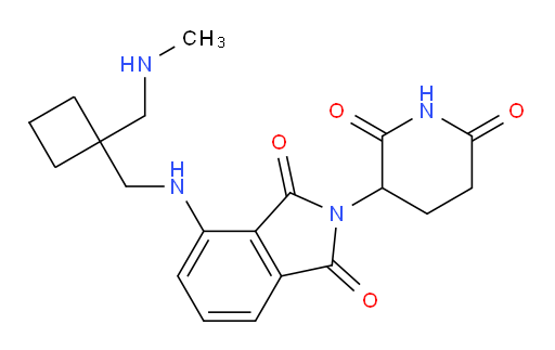 2-(2,6-dioxopiperidin-3-yl)-4-(((1-((methylamino)methyl)cyclobutyl)methyl)amino)isoindoline-1,3-dione