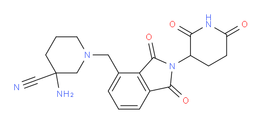 3-amino-1-((2-(2,6-dioxopiperidin-3-yl)-1,3-dioxoisoindolin-4-yl)methyl)piperidine-3-carbonitrile