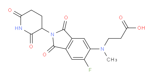 3-((2-(2,6-dioxopiperidin-3-yl)-6-fluoro-1,3-dioxoisoindolin-5-yl)(methyl)amino)propanoic acid