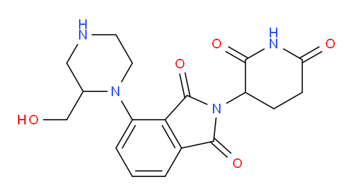 2-(2,6-dioxopiperidin-3-yl)-4-(2-(hydroxymethyl)piperazin-1-yl)isoindoline-1,3-dione