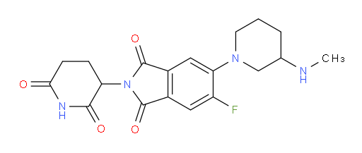 2-(2,6-dioxopiperidin-3-yl)-5-fluoro-6-(3-(methylamino)piperidin-1-yl)isoindoline-1,3-dione