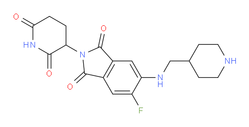 2-(2,6-dioxopiperidin-3-yl)-5-fluoro-6-((piperidin-4-ylmethyl)amino)isoindoline-1,3-dione
