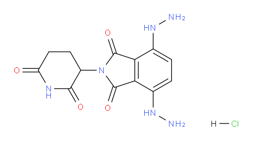 2-(2,6-dioxopiperidin-3-yl)-4,7-dihydrazinylisoindoline-1,3-dione hydrochloride