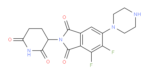 2-(2,6-dioxopiperidin-3-yl)-4,5-difluoro-6-(piperazin-1-yl)isoindoline-1,3-dione