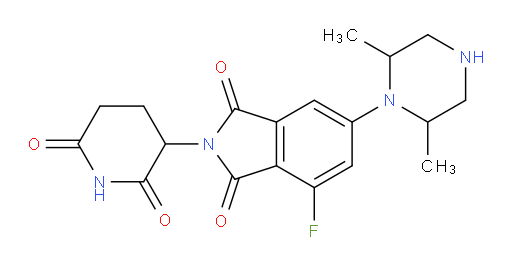 6-(2,6-dimethylpiperazin-1-yl)-2-(2,6-dioxopiperidin-3-yl)-4-fluoroisoindoline-1,3-dione
