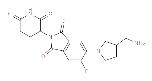 5-(3-(aminomethyl)pyrrolidin-1-yl)-2-(2,6-dioxopiperidin-3-yl)-6-fluoroisoindoline-1,3-dione