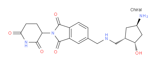 5-(((((1S,2S,4R)-4-amino-2-hydroxycyclopentyl)methyl)amino)methyl)-2-(2,6-dioxopiperidin-3-yl)isoindoline-1,3-dione