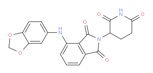 4-(benzo[d][1,3]dioxol-5-ylamino)-2-(2,6-dioxopiperidin-3-yl)isoindoline-1,3-dione
