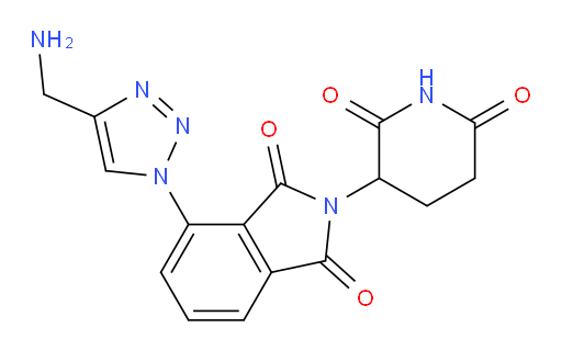 4-(4-(aminomethyl)-1H-1,2,3-triazol-1-yl)-2-(2,6-dioxopiperidin-3-yl)isoindoline-1,3-dione