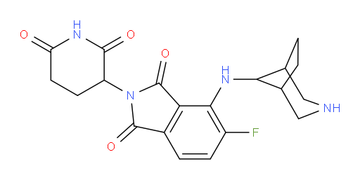 4-(3-azabicyclo[3.2.1]octan-8-ylamino)-2-(2,6-dioxopiperidin-3-yl)-5-fluoroisoindoline-1,3-dione