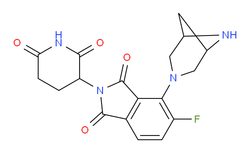 4-(3,6-diazabicyclo[3.1.1]heptan-3-yl)-2-(2,6-dioxopiperidin-3-yl)-5-fluoroisoindoline-1,3-dione