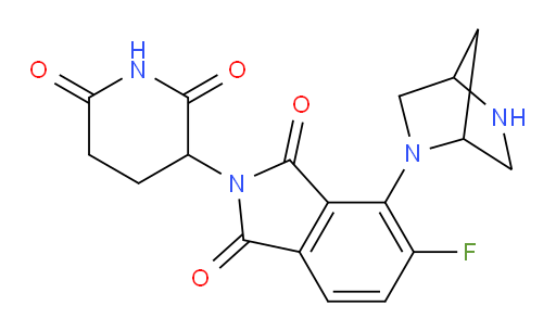 4-(2,5-diazabicyclo[2.2.1]heptan-2-yl)-2-(2,6-dioxopiperidin-3-yl)-5-fluoroisoindoline-1,3-dione