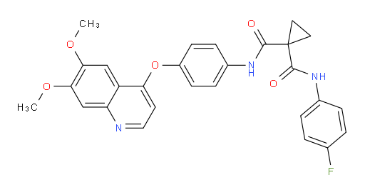 N'-[4-[(6,7-dimethoxy-quinolin-4-yloxy)]phenyl]-N-(4-fluorophenyl)-1,1-Cyclopropanedicarboxamide
