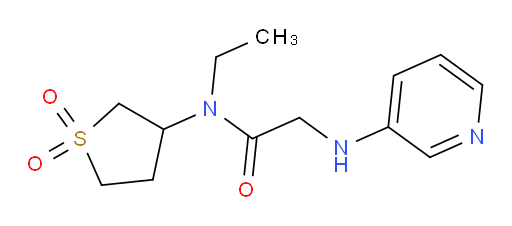 N-(1,1-dioxidotetrahydrothiophen-3-yl)-N-ethyl-2-(pyridin-3-ylamino)acetamide