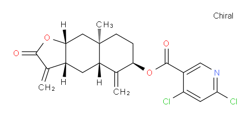 (3aR,4aR,6R,8aR,9aR)-8a-methyl-3,5-dimethylene-2-oxododecahydronaphtho[2,3-b]furan-6-yl 4,6-dichloronicotinate