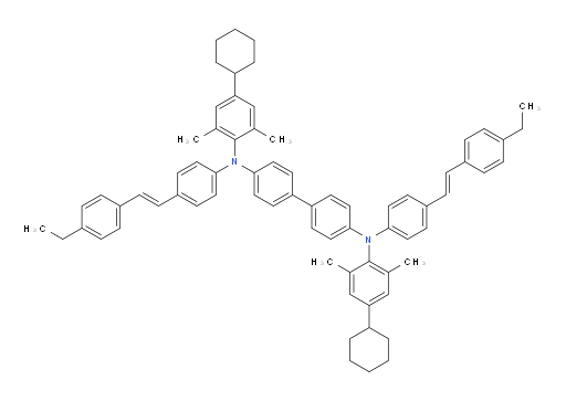 N4,N4'-bis(4-cyclohexyl-2,6-dimethylphenyl)-N4,N4'-bis(4-((E)-4-ethylstyryl)phenyl)-[1,1'-biphenyl]-4,4'-diamine