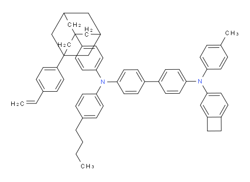 N4-(bicyclo[4.2.0]octa-1,3,5-trien-3-yl)-N4'-(4-butylphenyl)-N4-(p-tolyl)-N4'-(4-(3-(4-vinylphenyl)adamantan-1-yl)phenyl)-[1,1'-biphenyl]-4,4'-diamine