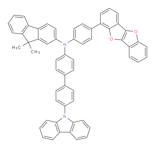 N-(4'-(9H-carbazol-9-yl)-[1,1'-biphenyl]-4-yl)-N-(4-(benzofuro[3,2-b]benzofuran-1-yl)phenyl)-9,9-dimethyl-9H-fluoren-2-amine