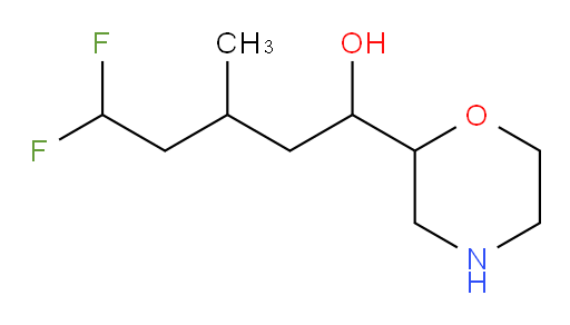 5,5-difluoro-3-methyl-1-(morpholin-2-yl)pentan-1-ol