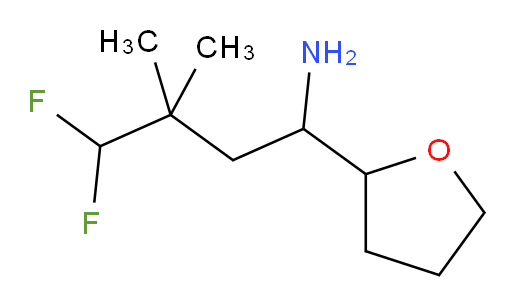 4,4-difluoro-3,3-dimethyl-1-(tetrahydrofuran-2-yl)butan-1-amine