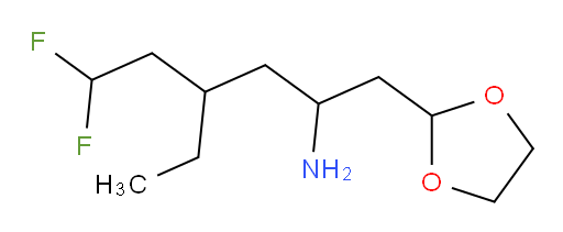 1-(1,3-dioxolan-2-yl)-4-ethyl-6,6-difluorohexan-2-amine