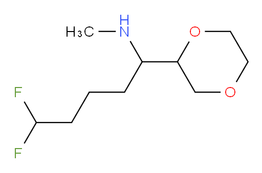 1-(1,4-dioxan-2-yl)-5,5-difluoro-N-methylpentan-1-amine