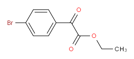 ETHYL 4-BROMOBENZOYL FORMATE;Ethyl p-bromophenylglyoxylate;ETHYL 4-BROMOPHENYLGLYOXYLATE;ETHYL 4-(BROMOPHENYL)GLYOXALATE;4-BROMOBENZOYLFORMICACIDETHYLESTER;Ethyl 2-(4-bromophenyl)-2-oxoacetate;Benzeneacetic acid, 4-broMo-α-oxo-, ethyl ester;BENZENEACETIC ACID, 4-BROMO-A-OXO-, ETHYL ESTER