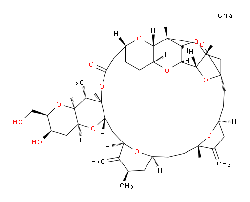 D-galacto-L-talo-L-ido-D-galacto-D-allo-14-Heptatriacontulo-14,11-furanosonic acid, 3,7:6,10:8,14:9,12:17,20:23,27:29,33:32,36-octaanhydro-2,4,5,13,15,16,18,19,21,22,24,25,26,28,31,34-hexadecadeoxy-25,31-dimethyl-19,26-bis(methylene)-, 1,30-lactone, (14S)- (9CI)