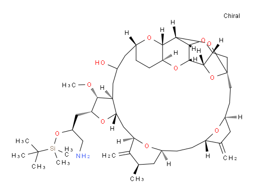 (2R,3R,3aS,7R,8aS,9S,10aR,11S,12R,13aR,13bS,15S,18S,21S,24S,26R,28R,29aS)-2-[(2S)-3-Amino-2-[[(1,1-dimethylethyl)dimethylsilyl]oxy]propyl]octacosahydro-3-methoxy-26-methyl-20,27-bis(methylene)-11,15:18,21:24,28-triepoxy-7,9-ethano-12,15-methano-9H,15H-furo[3,2-i]furo[2′,3′:5,6]pyrano[4,3-b][1,4]dioxacyclopentacosin-5-ol (ACI)