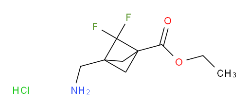 3-(Aminomethyl)-2,2-difluoro-bicyclo[1.1.1]pentane-1-carboxylic acid ethyl ester HCl