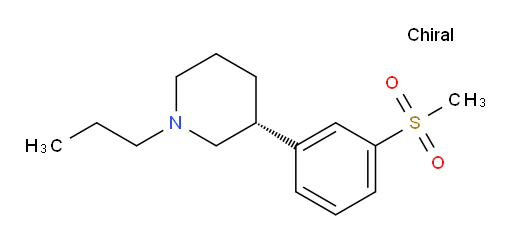 (3R)-3-[3-(Methylsulfonyl)phenyl]-1-propylpiperidine (ACI)