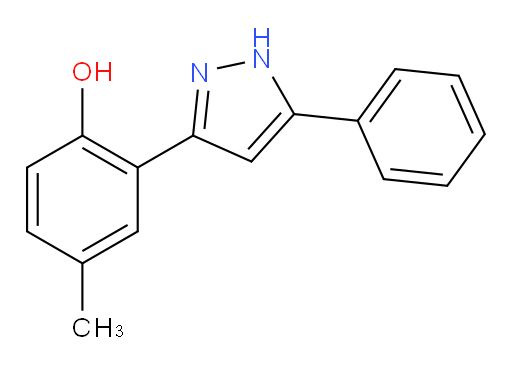 4-Methyl-2-(5-phenyl-1H-pyrazol-3-yl)phenol (ACI)