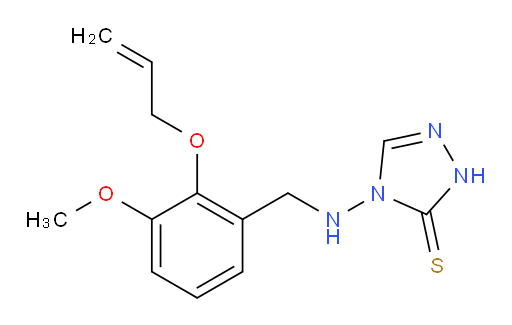 2,4-Dihydro-4-[[[3-methoxy-2-(2-propen-1-yloxy)phenyl]methyl]amino]-3H-1,2,4-triazole-3-thione (ACI)