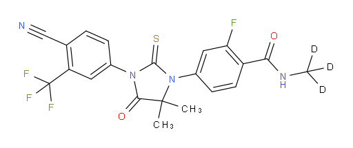4-[3-[4-Cyano-3-(trifluoromethyl)phenyl]-5,5-dimethyl-4-oxo-2-thioxo-1-imidazolidinyl]-2-fluoro-N-(methyl-d3)benzamide (ACI)