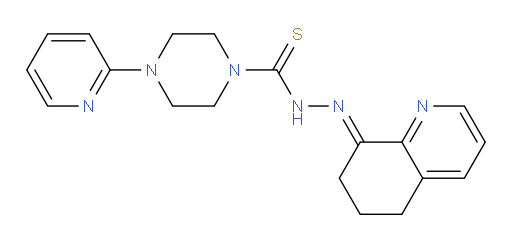 4-(2-Pyridinyl)-1-piperazinecarbothioic acid 2-(6,7-dihydro-8(5H)-quinolinylidene)hydrazide (ACI)
