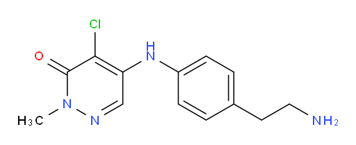 5-[[4-(2-Aminoethyl)phenyl]amino]-4-chloro-2-methyl-3(2H)-pyridazinone (ACI)
