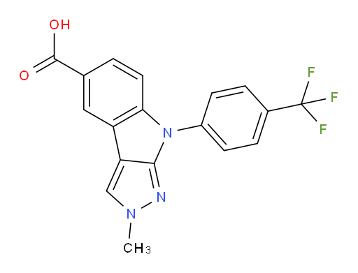 2,8-Dihydro-2-methyl-8-[4-(trifluoromethyl)phenyl]pyrazolo[3,4-b]indole-5-carboxylic acid (ACI)
