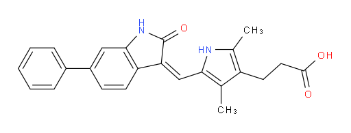 5-[(1,2-Dihydro-2-oxo-6-phenyl-3H-indol-3-ylidene)methyl]-2,4-dimethyl-1H-pyrrole-3-propanoic acid (ACI)
