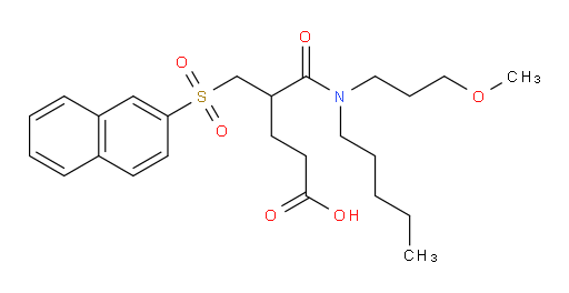 5-[(3-Methoxypropyl)pentylamino]-4-[(2-naphthalenylsulfonyl)methyl]-5-oxopentanoic acid (ACI)