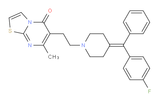 6-[2-[4-[(4-Fluorophenyl)phenylmethylene]-1-piperidinyl]ethyl]-7-methyl-5H-thiazolo[3,2-a]pyrimidin-5-one (ACI)