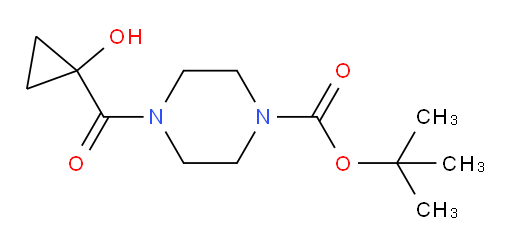 1,1-Dimethylethyl 4-[(1-hydroxycyclopropyl)carbonyl]-1-piperazinecarboxylate (ACI)