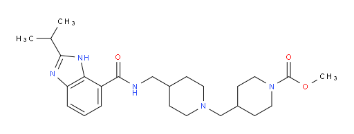 Methyl 4-[[4-[[[[2-(1-methylethyl)-1H-benzimidazol-7-yl]carbonyl]amino]methyl]-1-piperidinyl]methyl]-1-piperidinecarboxylate (ACI)