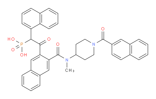 P-[2-[3-[[Methyl[1-(2-naphthalenylcarbonyl)-4-piperidinyl]amino]carbonyl]-2-naphthalenyl]-1-(1-naphthalenyl)-2-oxoethyl]phosphonic acid (ACI)
