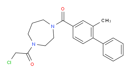 Ethanone, 2-chloro-1-[hexahydro-4-[(2-methyl[1,1′-biphenyl]-4-yl)carbonyl]-1H-1,4-diazepin-1-yl]- (ACI)