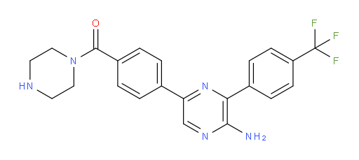 [4-[5-Amino-6-[4-(trifluoromethyl)phenyl]-2-pyrazinyl]phenyl]-1-piperazinylmethanone (ACI)